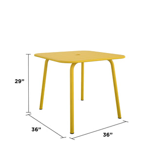 Novogratz June Square Dining Table - Yellow