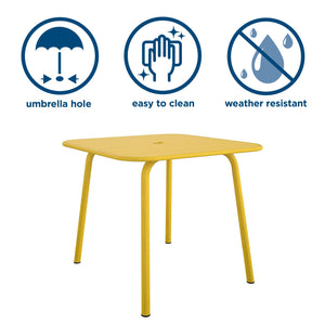 Novogratz June Square Dining Table - Yellow